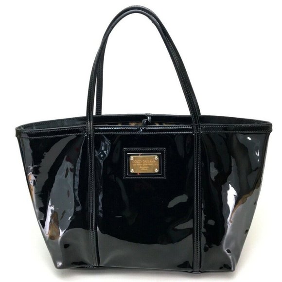 Dolce & Gabbana Handbags - DOLCE&GABBANA BB1564 Logo Plate Shoulder Bag Tote